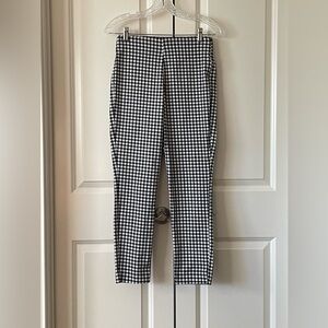 Old Navy Checkered High Waist Skinny Ankle Pants Sz 4 Side Zipper Waistband